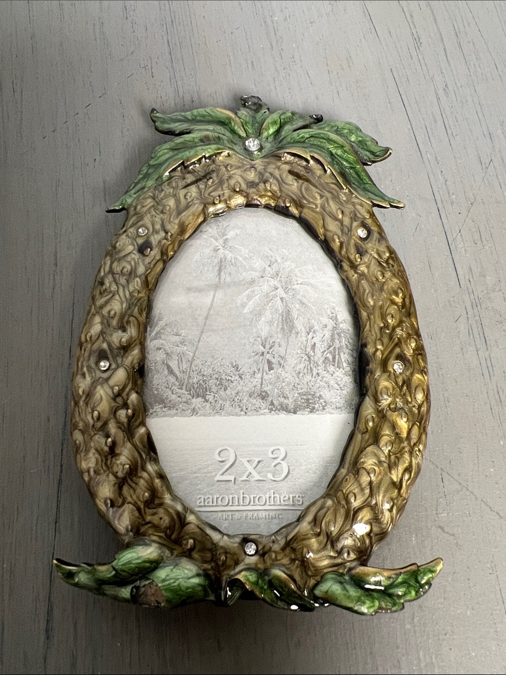 Decorative Pineapple Picture Frame in Gold and Green by Aaron Brothers